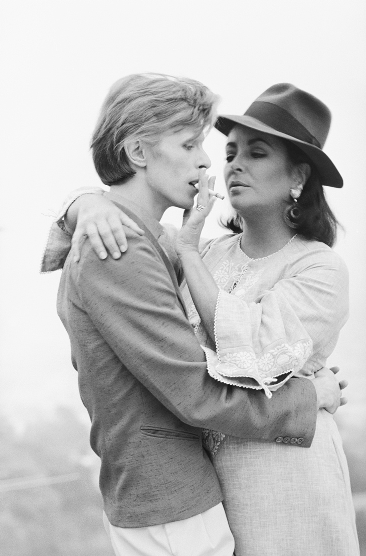 David Bowie and Elizabeth Taylor 